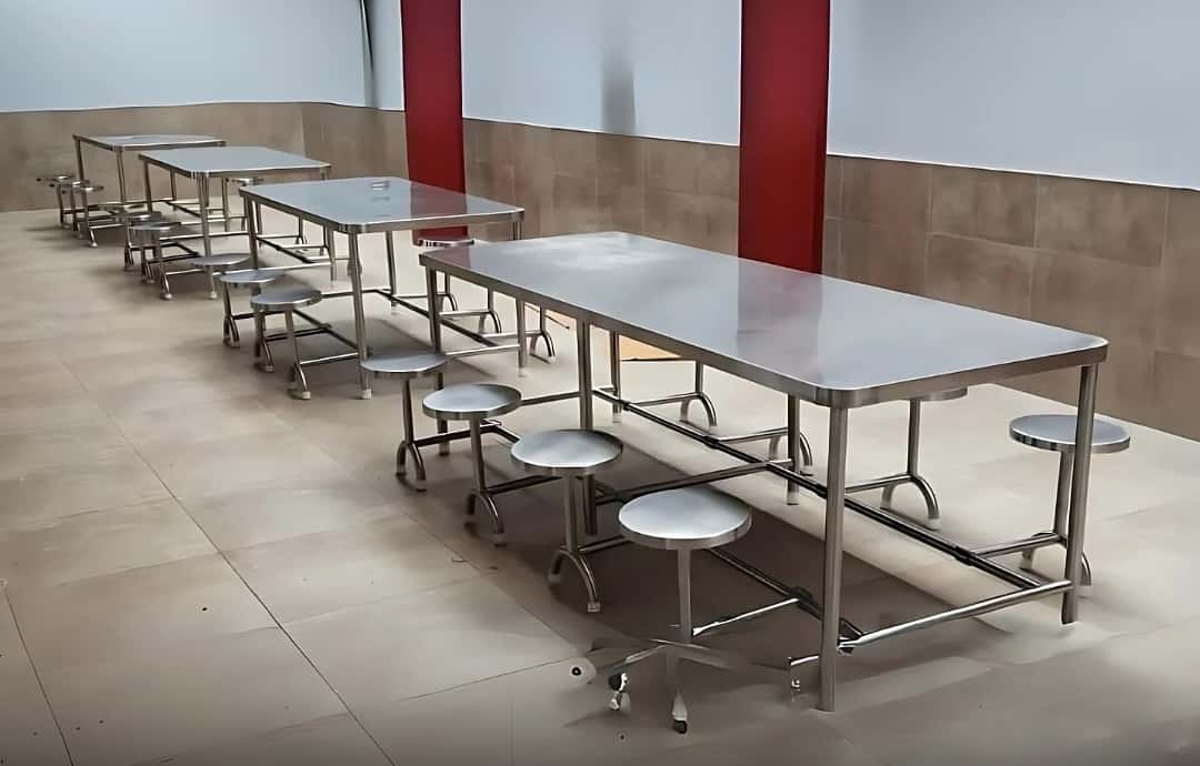 Stainless Steel table, chair & sink
