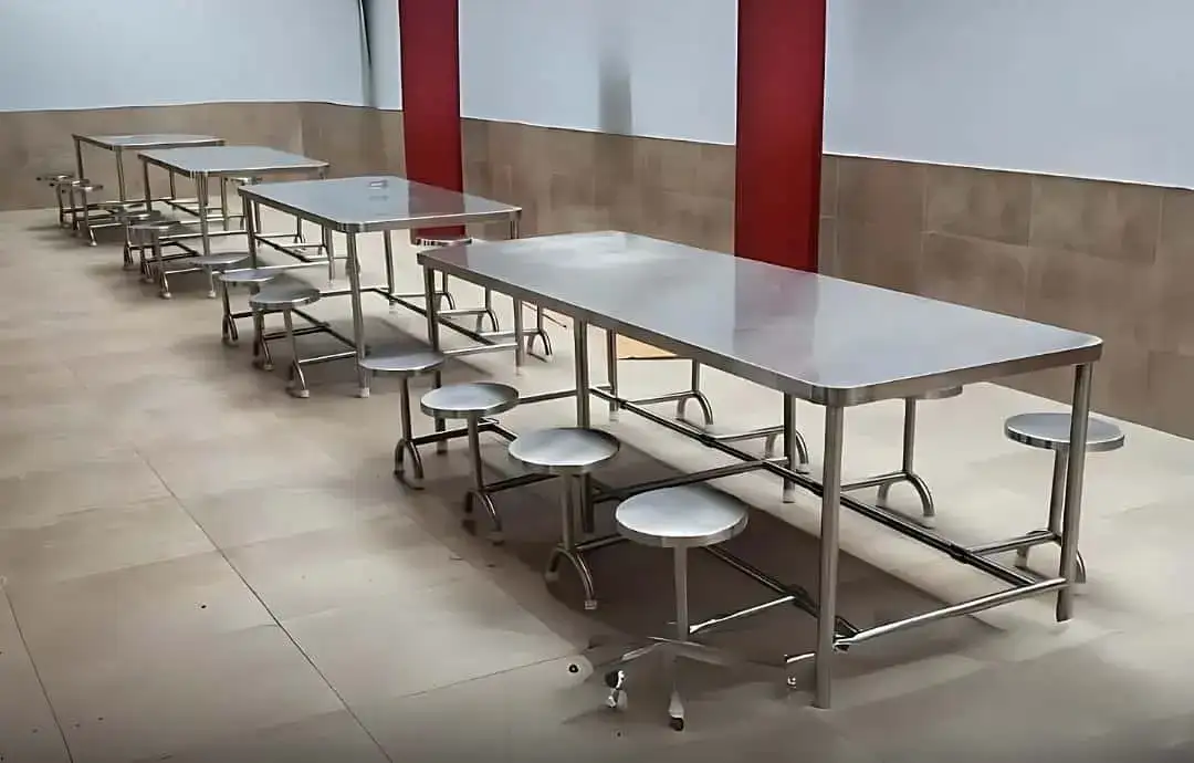 Stainless Steel table, chair & sink