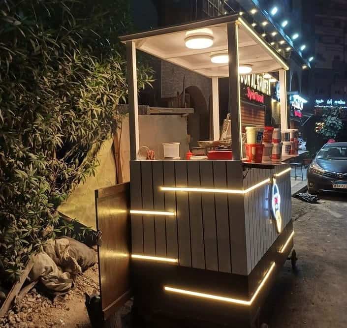 Steel food cart