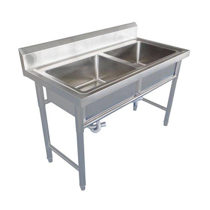 Steel double sink