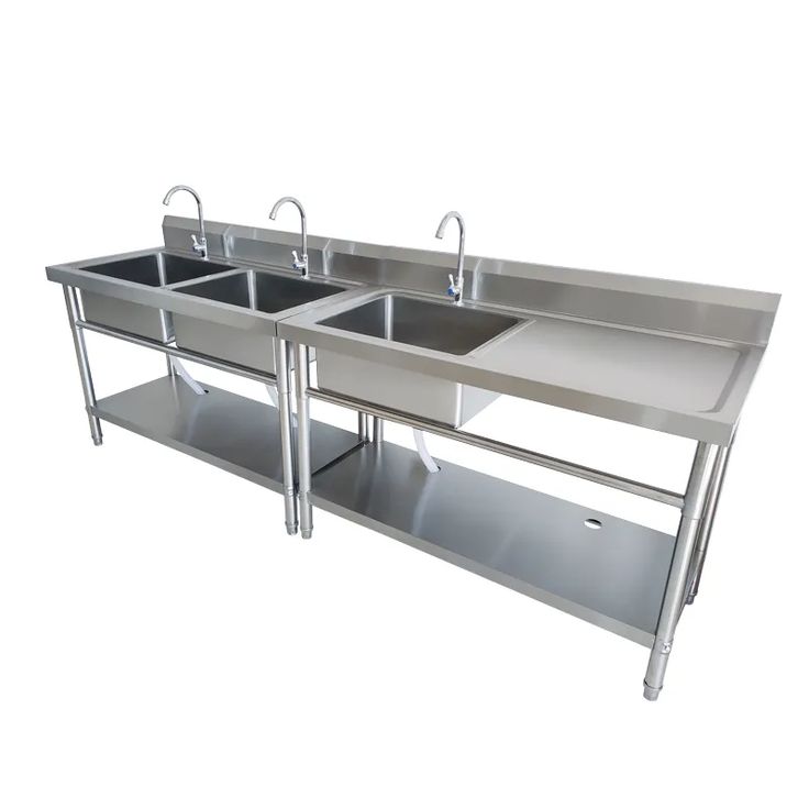 triple sink with table